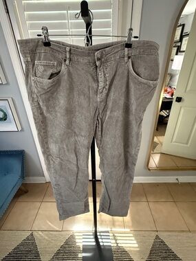 Bugatchi Men's Light Gray Corduroy Pants